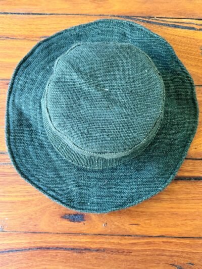 green hemp hat